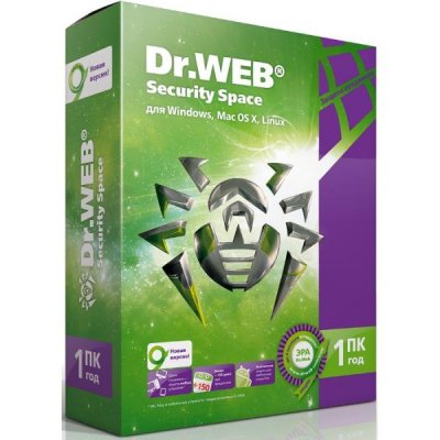 Антивирус Dr. Web Security Space Pro для Windows, картонная упаковка (на 12 мес.) на 1 ПК (AHW-B-12M-1-A2) антивирус dr web security space криптограф atlansys bastion 2 пк на 12 мес bhw br 12m 2 a3